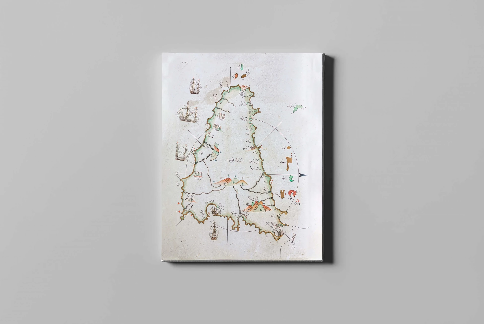fotolyo, Piri Reis Kitab-ı Bahriye Cicilye Adası Haritası 2 FTYH_PRH_290