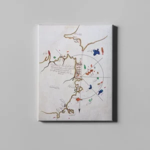 fotolyo, Piri Reis Kitab-ı Bahriye Gördil Gümüşlük Karabağ Haritası FTYH_PRH_49