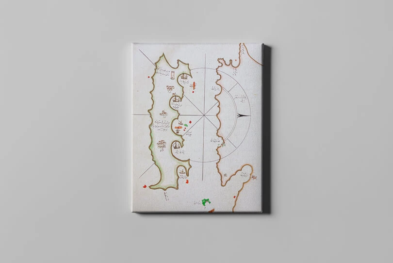 fotolyo, Piri Reis Kitab-ı Bahriye Meline Adası Haritası FTYH_PRH_95