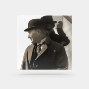 Atatürk Tablosu; Bursa Seyahati – Reşit Paşa Gemisi. Siyah - Beyaz, Kare