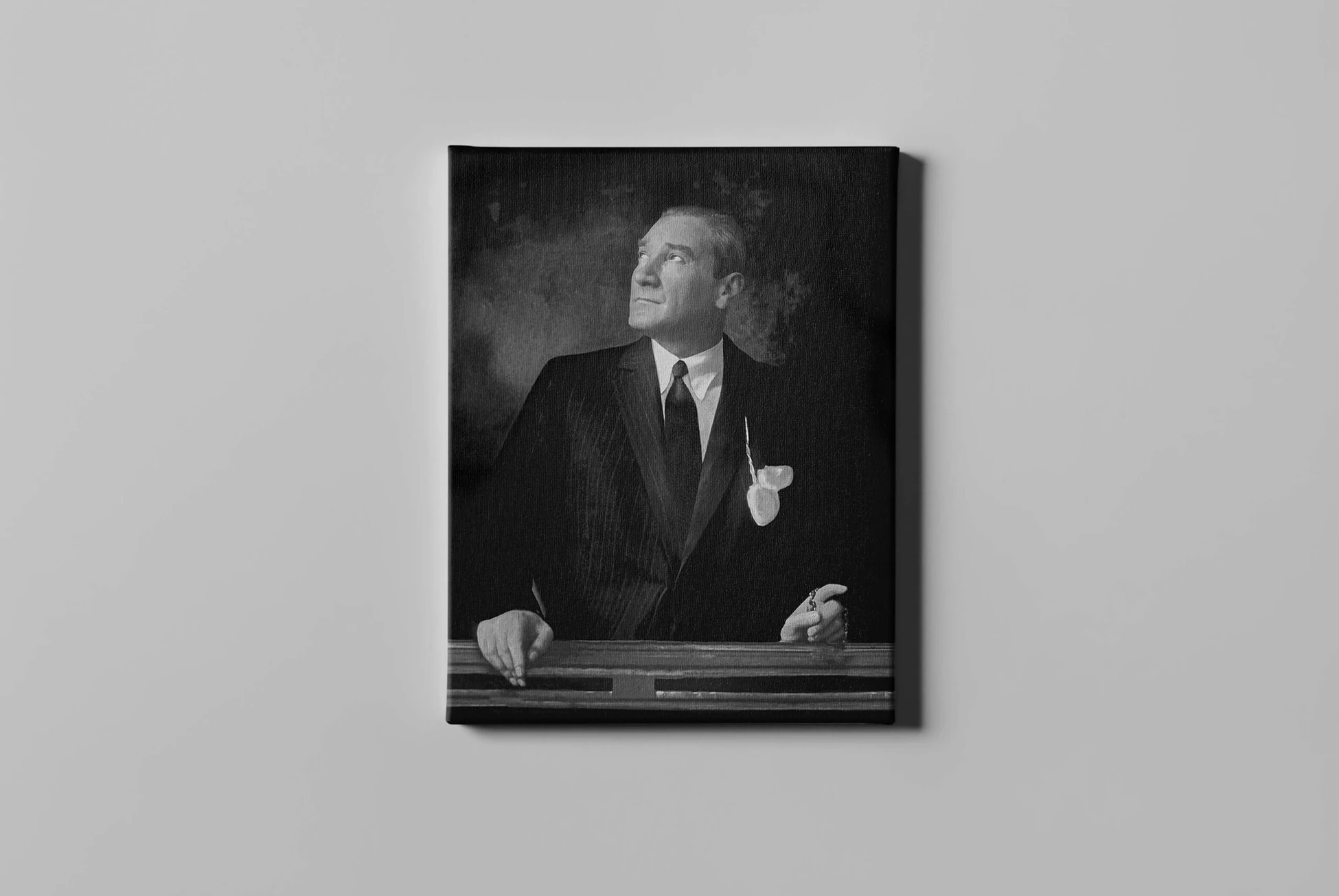 Atatürk Tablosu; Meclis Oturumu Sırasında. Siyah - Beyaz