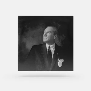 Atatürk Tablosu; Meclis Oturumu Sırasında. Siyah - Beyaz, Kare