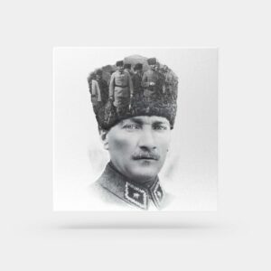 Atatürk Tablosu; Özel Tasarım 3. Siyah - Beyaz, Kare