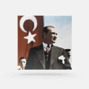 Atatürk Tablosu; Şık Takım Elbiseli 2. Renkli, Kare